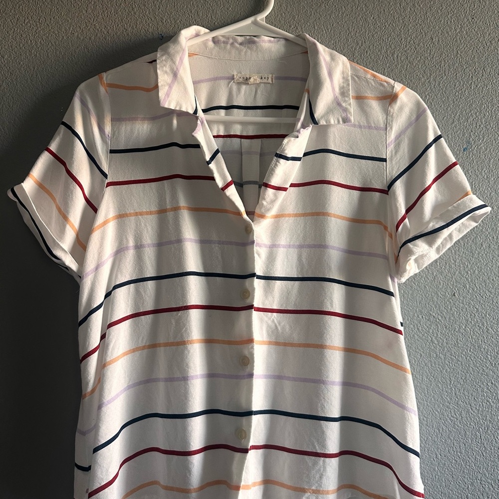 Striped Button-Up Shirt